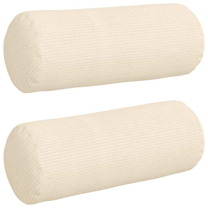 Perne Bolster 2 pcs Crem Ø 15 x 40 cm Țesătură din corduroy - WALTI WALTI