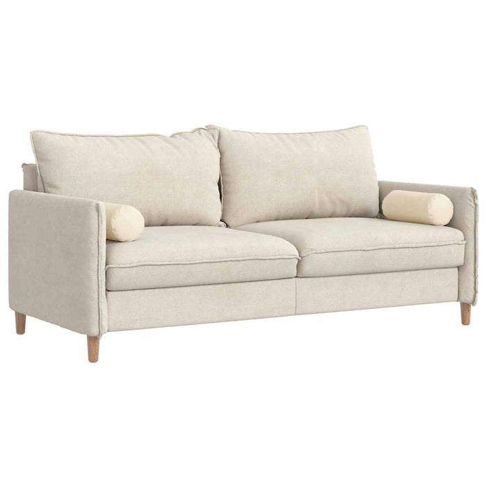 Perne Bolster 2 pcs Crem Ø 15 x 40 cm Țesătură din corduroy - WALTI WALTI