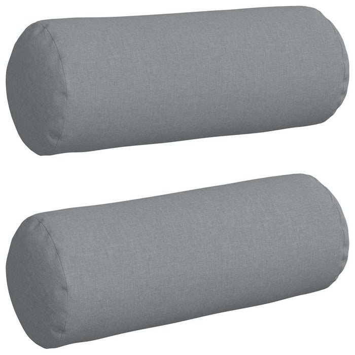 Perne Bolster 2 pcs Gri deschis Ø 25 x 70 cm țesătură - WALTI WALTI