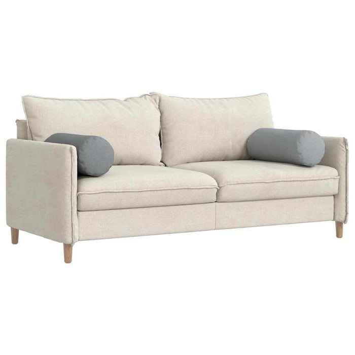 Perne Bolster 2 pcs Gri deschis Ø 25 x 70 cm țesătură - WALTI WALTI