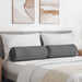 Perne Bolster 2 pcs Gri închis Ø 25 x 70 cm țesătură - WALTI WALTI