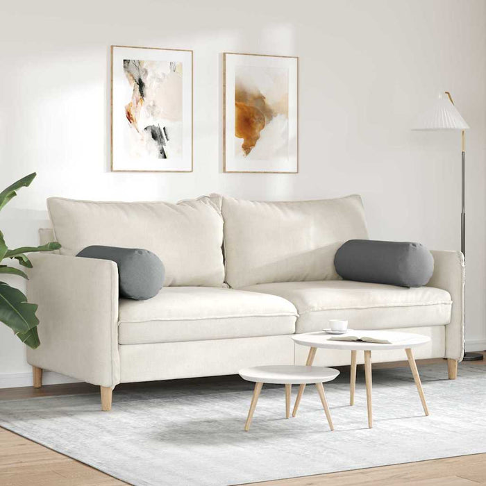 Perne Bolster 2 pcs Gri închis Ø 25 x 70 cm țesătură - WALTI WALTI