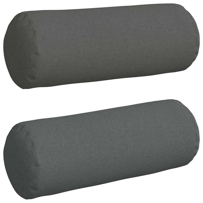 Perne Bolster 2 pcs Gri închis Ø 25 x 70 cm țesătură - WALTI WALTI