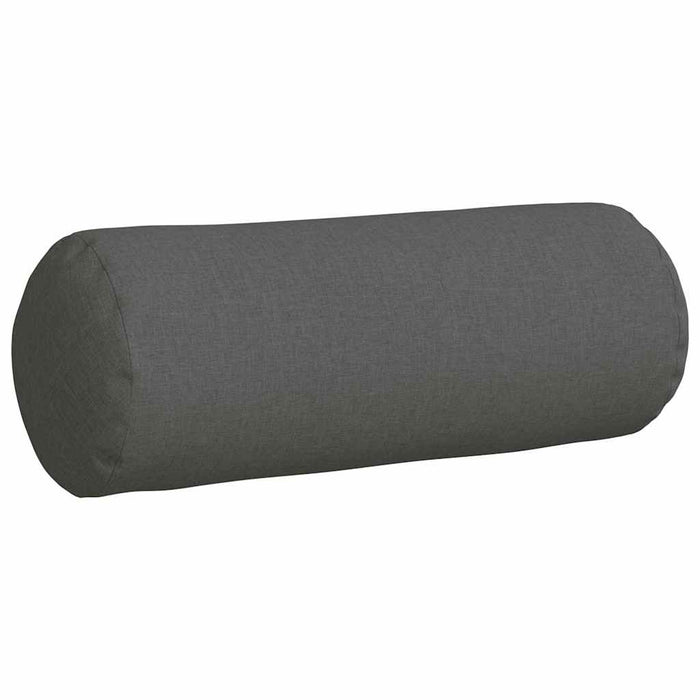 Perne Bolster 2 pcs Gri închis Ø 25 x 70 cm țesătură - WALTI WALTI