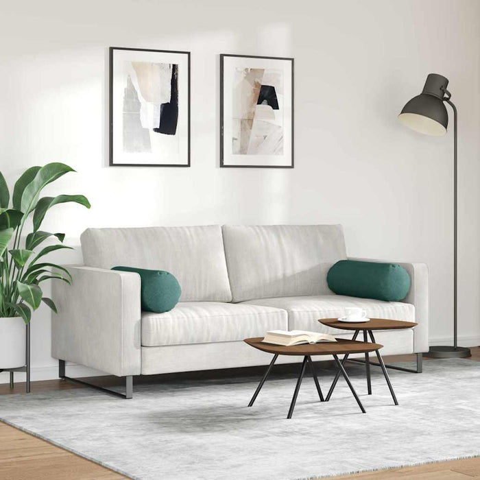 Perne Bolster 2 pcs Verde închis Ø 25 x 70 cm țesătură - WALTI WALTI