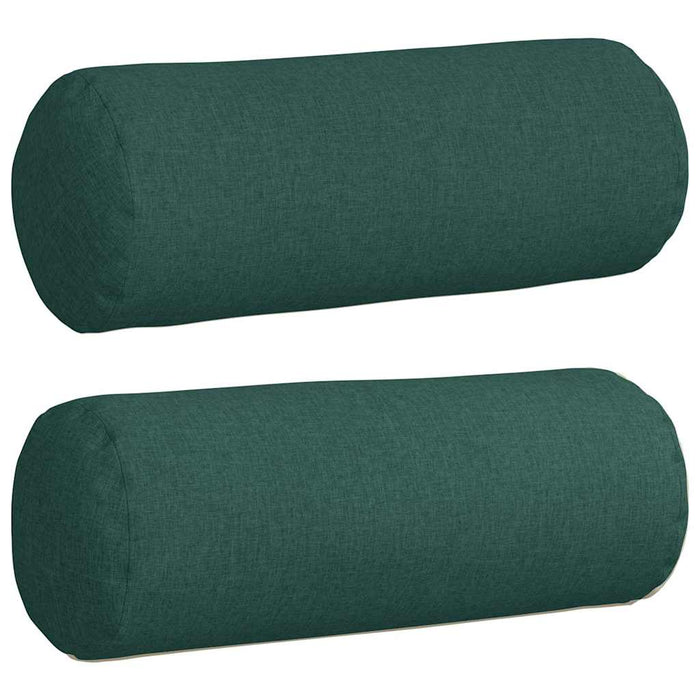 Perne Bolster 2 pcs Verde închis Ø 25 x 70 cm țesătură - WALTI WALTI