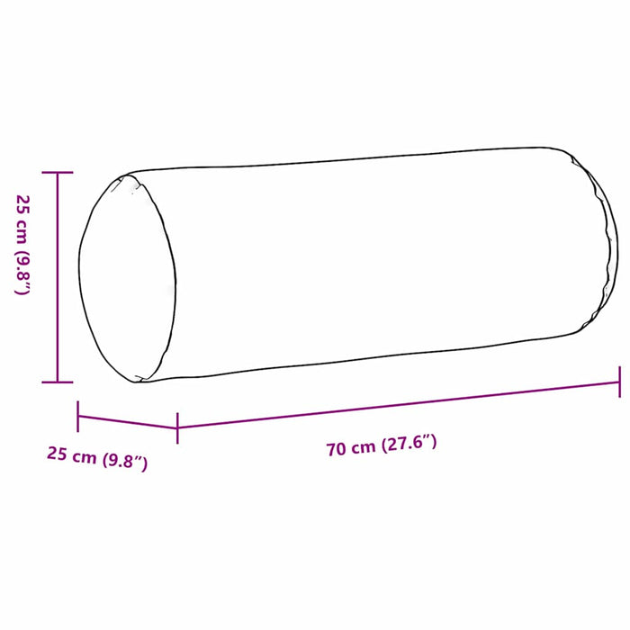 Perne Bolster 2 pcs Verde închis Ø 25 x 70 cm țesătură - WALTI WALTI