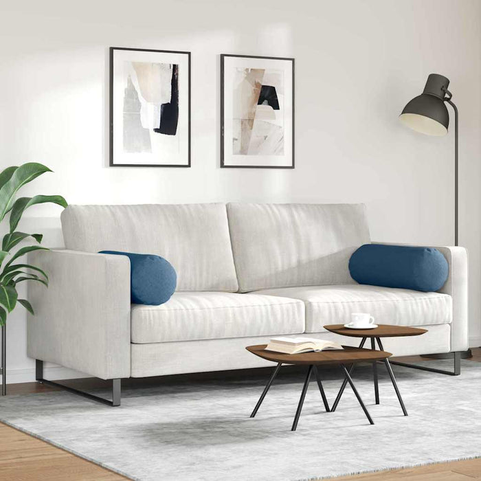 Perne Bolster 2 pcs albastru Ø 25 x 70 cm țesătură - WALTI WALTI