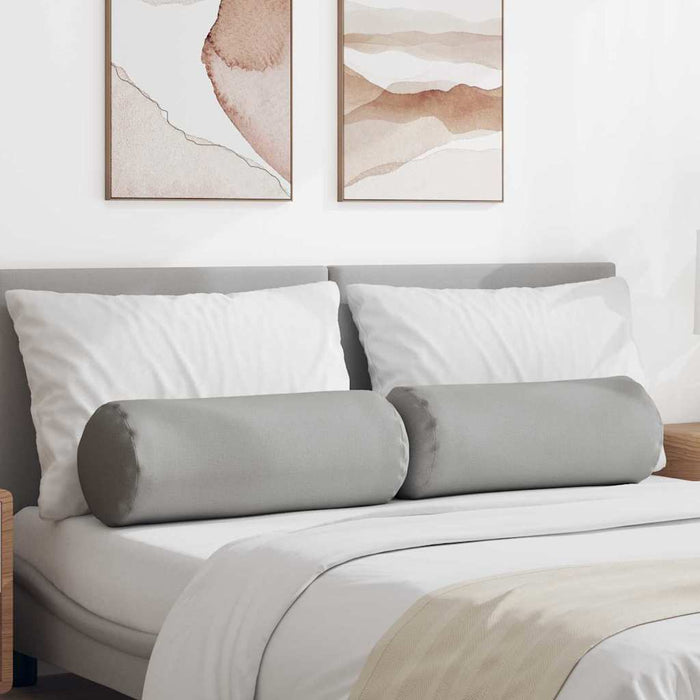 Perne Bolster 2 pcs Gri nori Ø 25 x 70 cm țesătură - WALTI WALTI