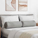 Perne Bolster 2 pcs Gri nori Ø 25 x 70 cm țesătură - WALTI WALTI