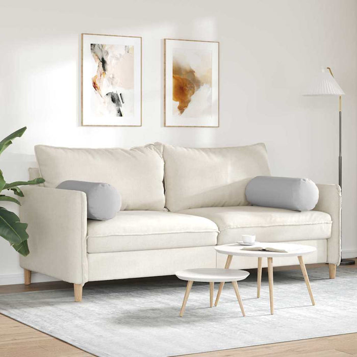 Perne Bolster 2 pcs Gri nori Ø 25 x 70 cm țesătură - WALTI WALTI