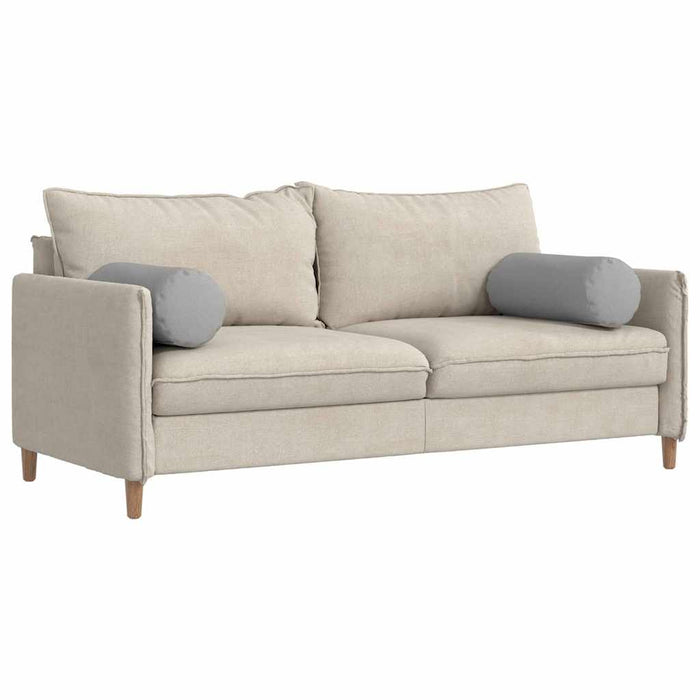 Perne Bolster 2 pcs Gri nori Ø 25 x 70 cm țesătură - WALTI WALTI