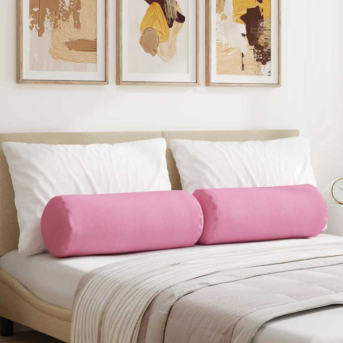 Perne Bolster 2 pcs Roz Ø 25 x 70 cm țesătură - WALTI WALTI