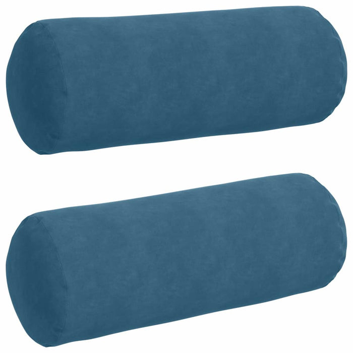 Perne Bolster 2 pcs albastru Ø 25 x 70 cm Țesătură din corduroy - WALTI WALTI