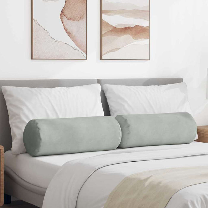 Perne Bolster 2 pcs Gri deschis Ø 25 x 70 cm - WALTI WALTI