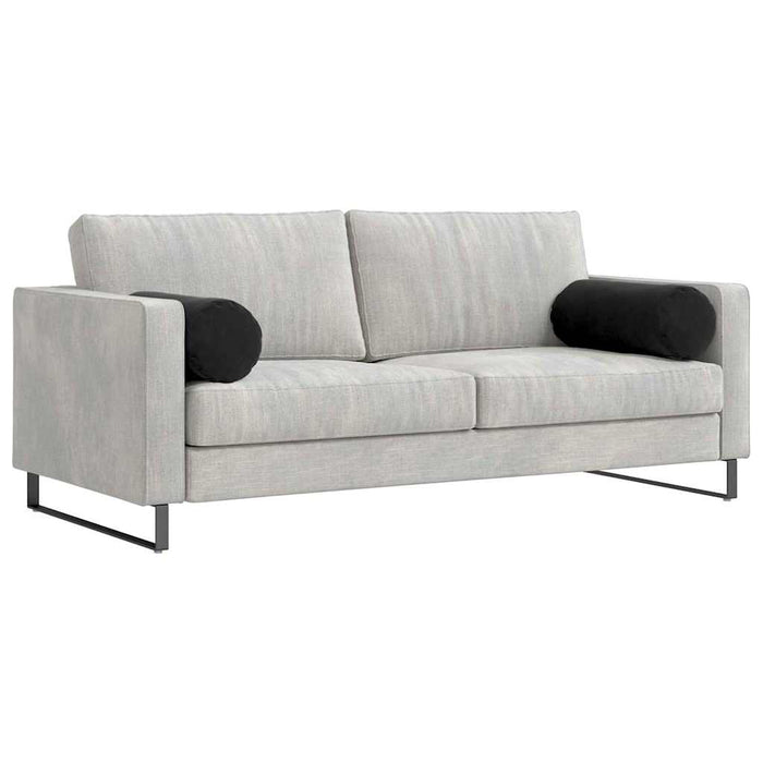 Perne Bolster 2 pcs Negru Ø 25 x 70 cm Țesătură din corduroy - WALTI WALTI