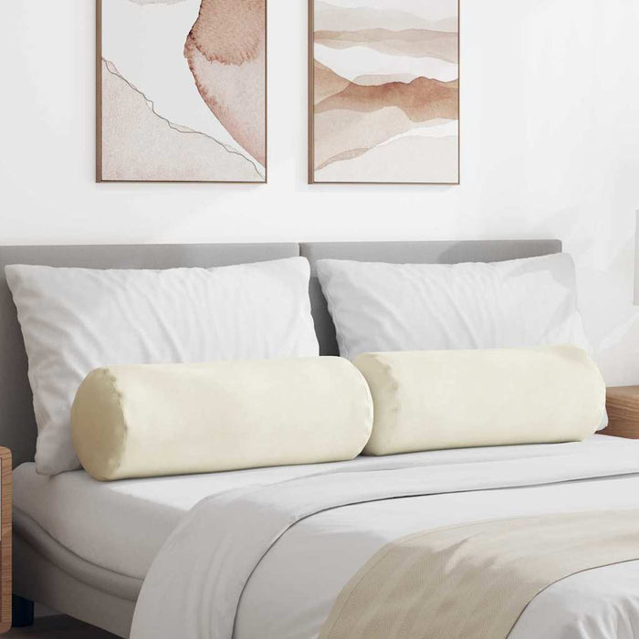 Perne Bolster 2 pcs Crem Ø 25 x 70 cm Țesătură din corduroy - WALTI WALTI