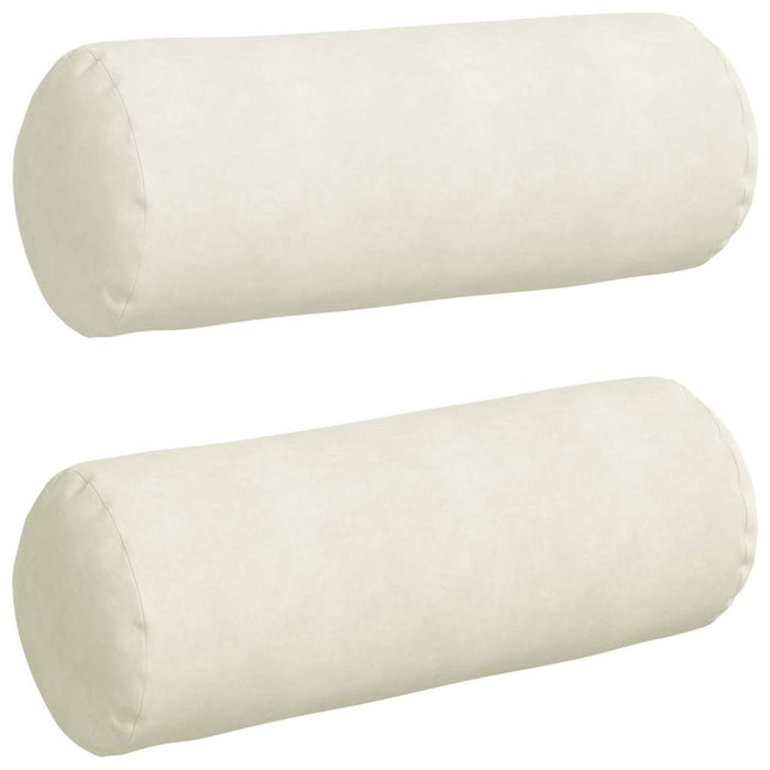 Perne Bolster 2 pcs Crem Ø 25 x 70 cm Țesătură din corduroy - WALTI WALTI