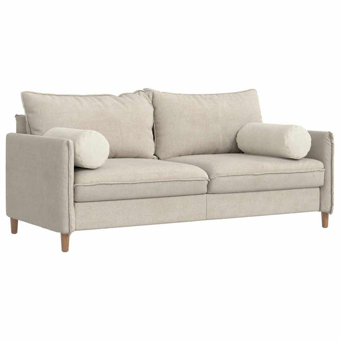 Perne Bolster 2 pcs Crem Ø 25 x 70 cm Țesătură din corduroy - WALTI WALTI
