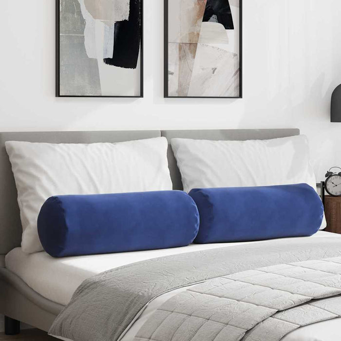 Perne Bolster 2 pcs Albastru Poliție Ø 25 x 70 cm - WALTI WALTI