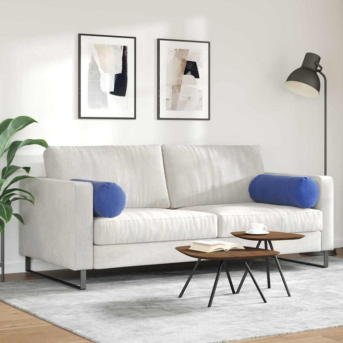 Perne Bolster 2 pcs Albastru Poliție Ø 25 x 70 cm - WALTI WALTI