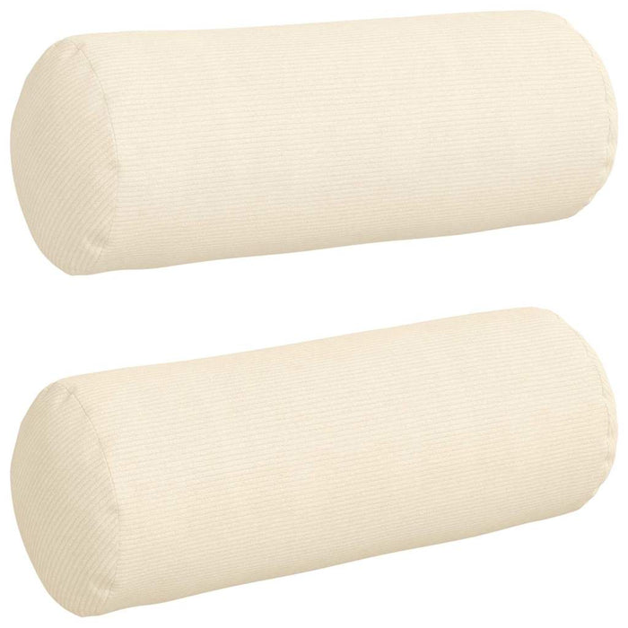 Perne Bolster 2 pcs Crem Ø 25 x 70 cm Țesătură din corduroy - WALTI WALTI