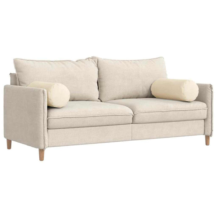 Perne Bolster 2 pcs Crem Ø 25 x 70 cm Țesătură din corduroy - WALTI WALTI