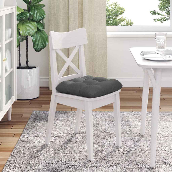Perne de Șezut 4 pcs Gri închis 40 x 40 x 12 cm țesătură - WALTI WALTI