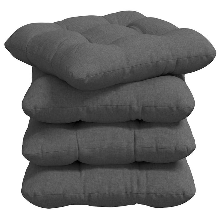 Perne de Șezut 4 pcs Gri închis 40 x 40 x 12 cm țesătură - WALTI WALTI