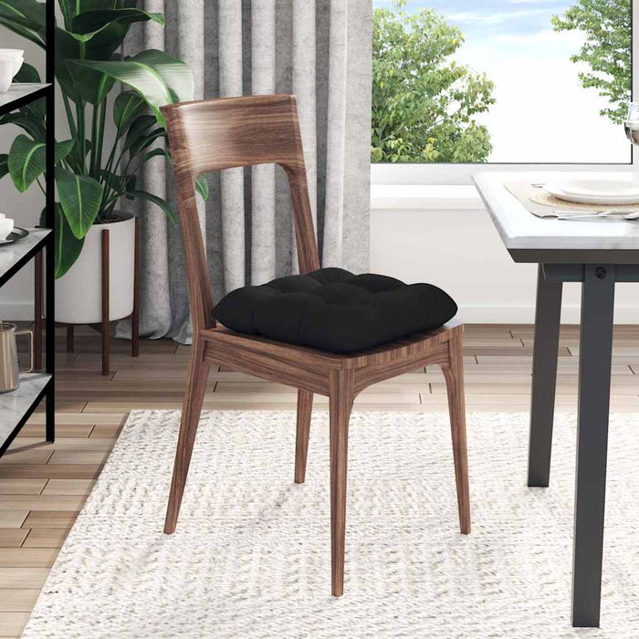 Perne de Șezut 4 pcs Negru 40 x 40 cm Țesătură din microfibră - WALTI WALTI