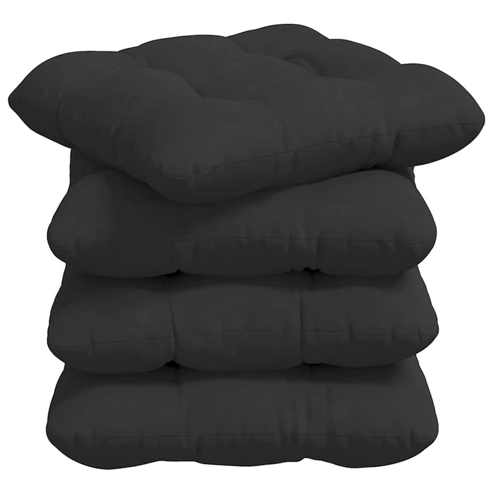 Perne de Șezut 4 pcs Negru 40 x 40 cm Țesătură din microfibră - WALTI WALTI