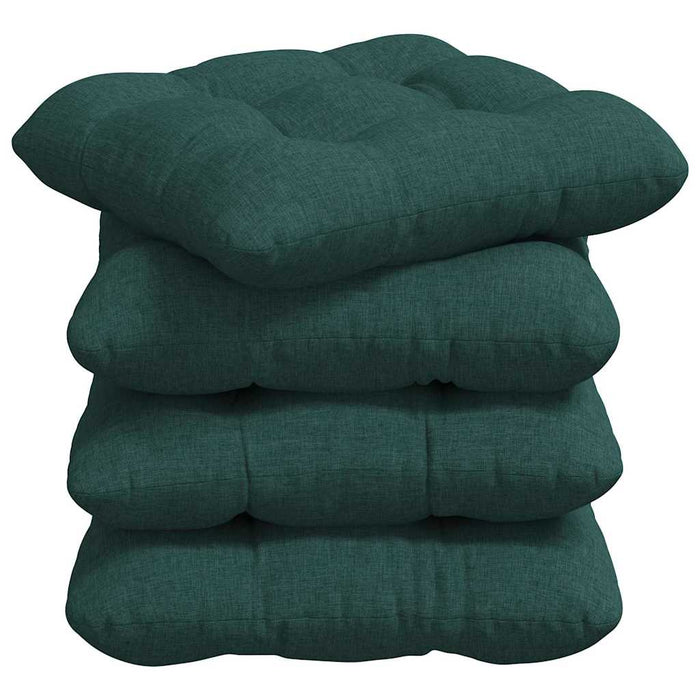 Perne de Șezut 4 pcs Verde închis 45 x 45 x 12 cm țesătură WALTI