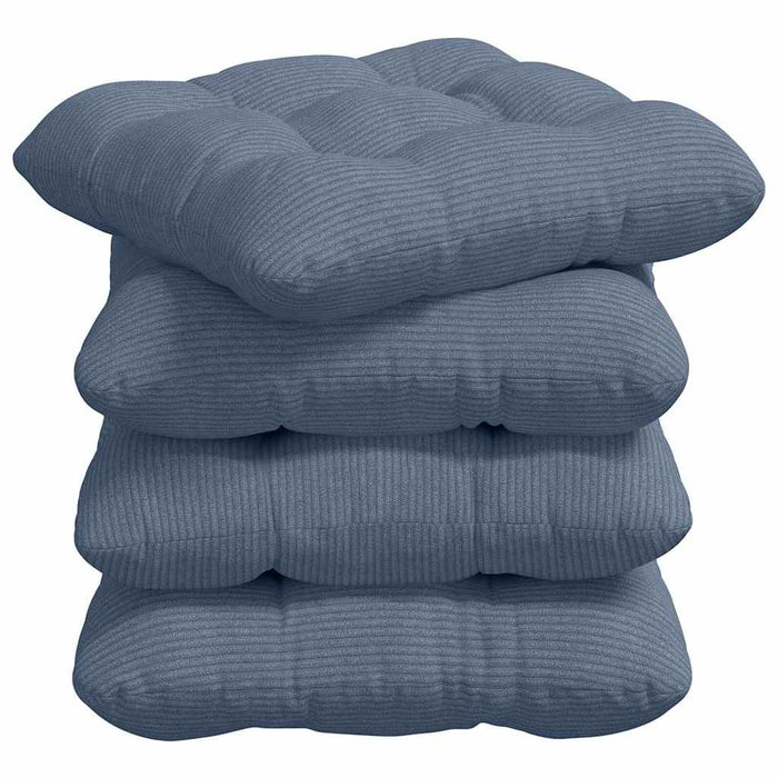Perne de Șezut 4 pcs albastru 45 x 45 cm Țesătură din corduroy - WALTI WALTI