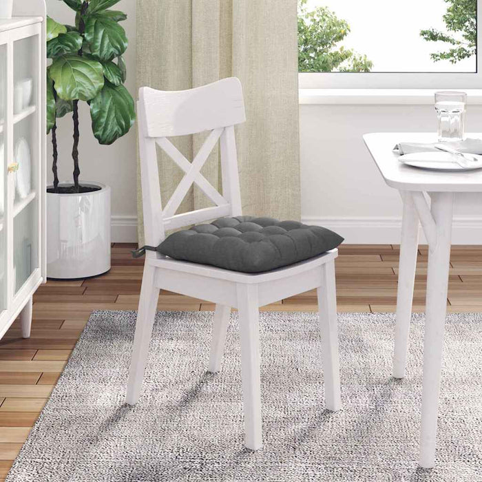 Perne de Șezut 4 pcs Gri închis 40 x 40 x 6 cm țesătură - WALTI WALTI