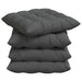 Perne de Șezut 4 pcs Gri închis 40 x 40 x 6 cm țesătură - WALTI WALTI