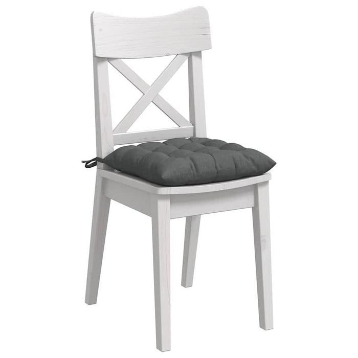 Perne de Șezut 4 pcs Gri închis 40 x 40 x 6 cm țesătură - WALTI WALTI