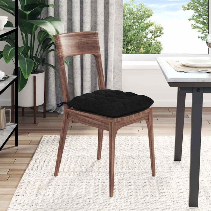 Perne de Șezut 4 pcs Negru 40 x 40 x 6 cm țesătură - WALTI WALTI