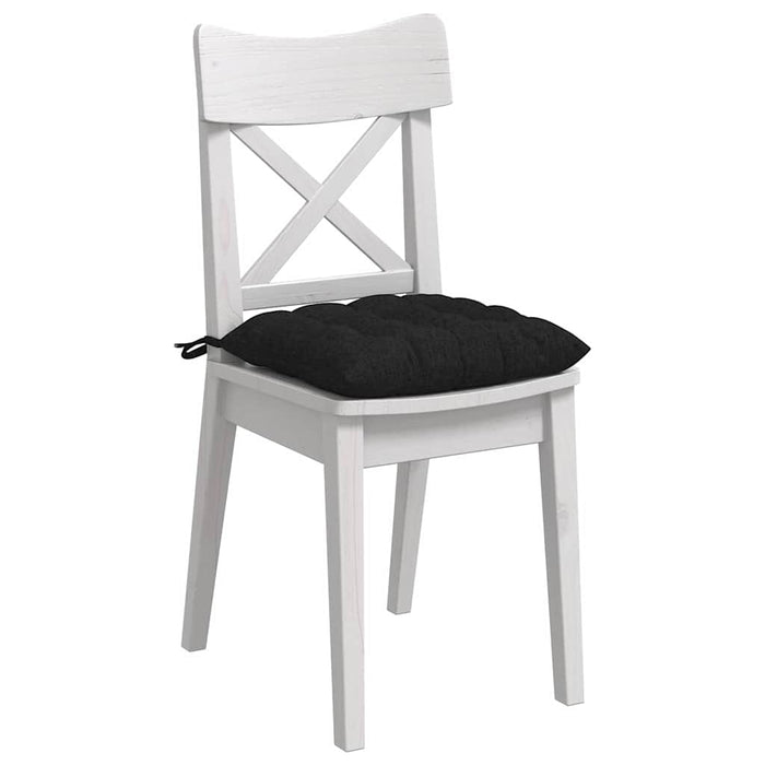 Perne de Șezut 4 pcs Negru 40 x 40 x 6 cm țesătură - WALTI WALTI