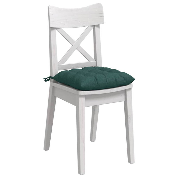 Perne de Șezut 4 pcs Verde închis 40 x 40 x 6 cm țesătură - WALTI WALTI