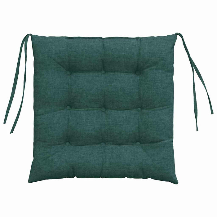 Perne de Șezut 4 pcs Verde închis 40 x 40 x 6 cm țesătură - WALTI WALTI
