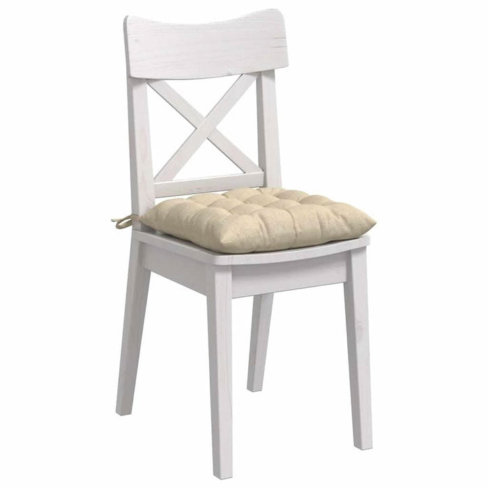Perne de Șezut 4 pcs Crem 40 x 40 x 6 cm țesătură - WALTI WALTI
