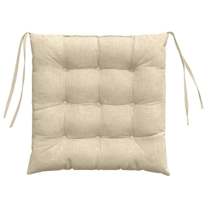 Perne de Șezut 4 pcs Crem 40 x 40 x 6 cm țesătură - WALTI WALTI