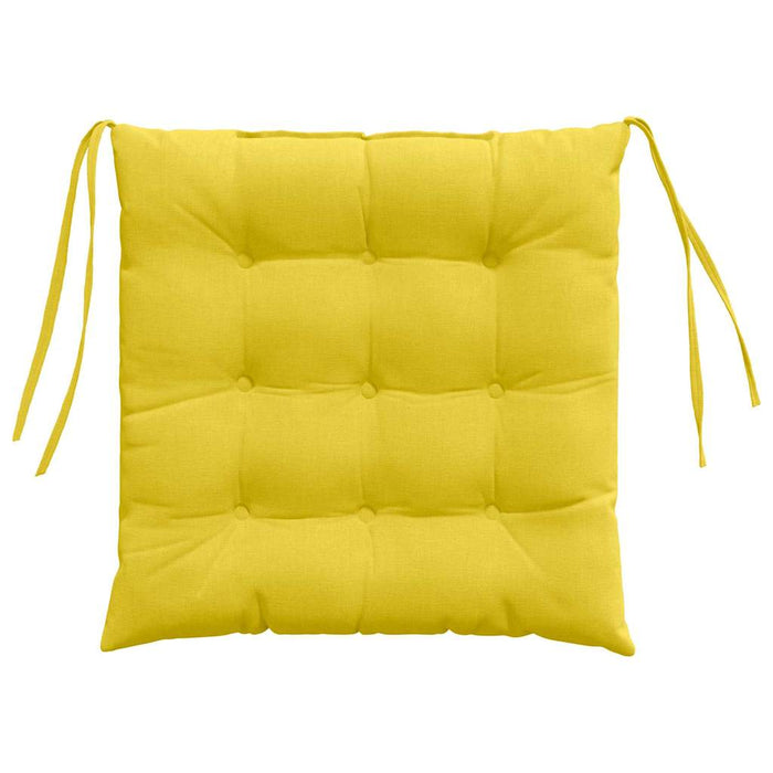 Perne de Șezut 4 pcs Galben Deschis 40 x 40 x 6 cm țesătură - WALTI WALTI