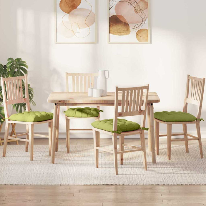 Perne de Șezut 4 pcs Verde deschis 40 x 40 x 6 cm țesătură - WALTI WALTI