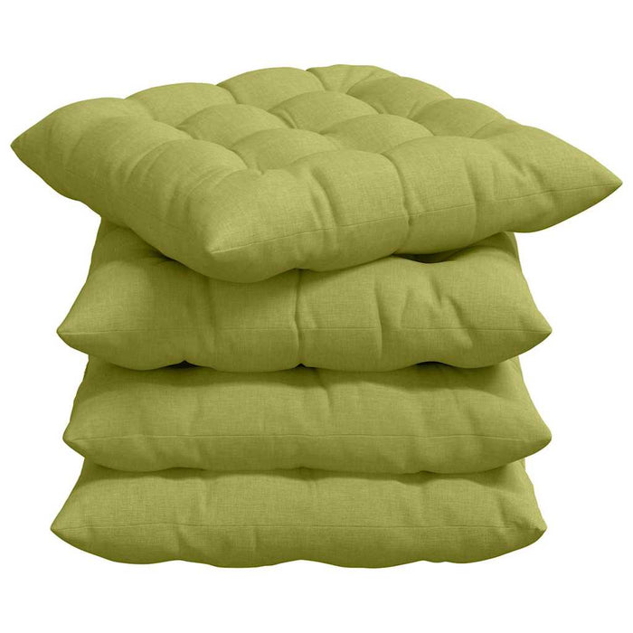 Perne de Șezut 4 pcs Verde deschis 40 x 40 x 6 cm țesătură - WALTI WALTI