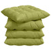 Perne de Șezut 4 pcs Verde deschis 40 x 40 x 6 cm țesătură - WALTI WALTI