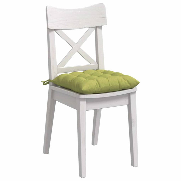 Perne de Șezut 4 pcs Verde deschis 40 x 40 x 6 cm țesătură - WALTI WALTI