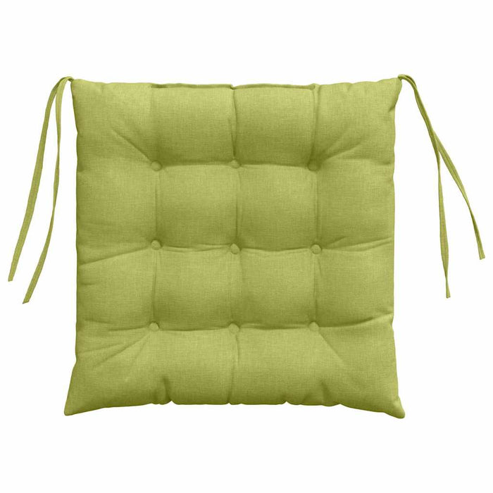 Perne de Șezut 4 pcs Verde deschis 40 x 40 x 6 cm țesătură - WALTI WALTI