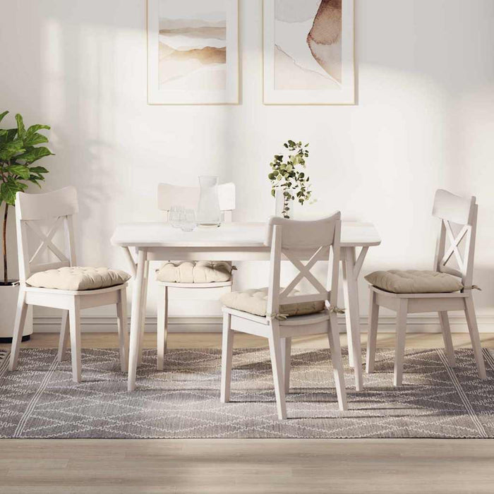 Perne de Șezut 4 pcs Bej 40 x 40 x 6 cm Microfibră - WALTI WALTI