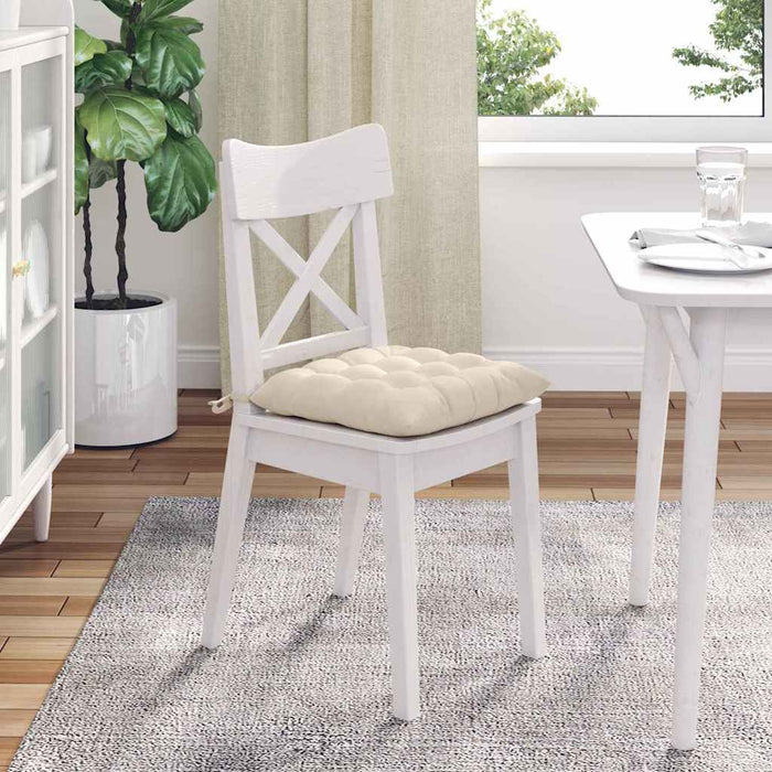 Perne de Șezut 4 pcs Bej 40 x 40 x 6 cm Microfibră - WALTI WALTI